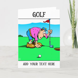 Personalized Golf Greeting Card