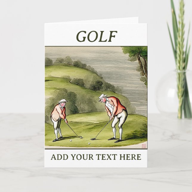 Personalized Golf Greeting Card (Front)