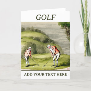 Personalized Golf Greeting Card