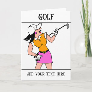 Personalized Golf Greeting Card