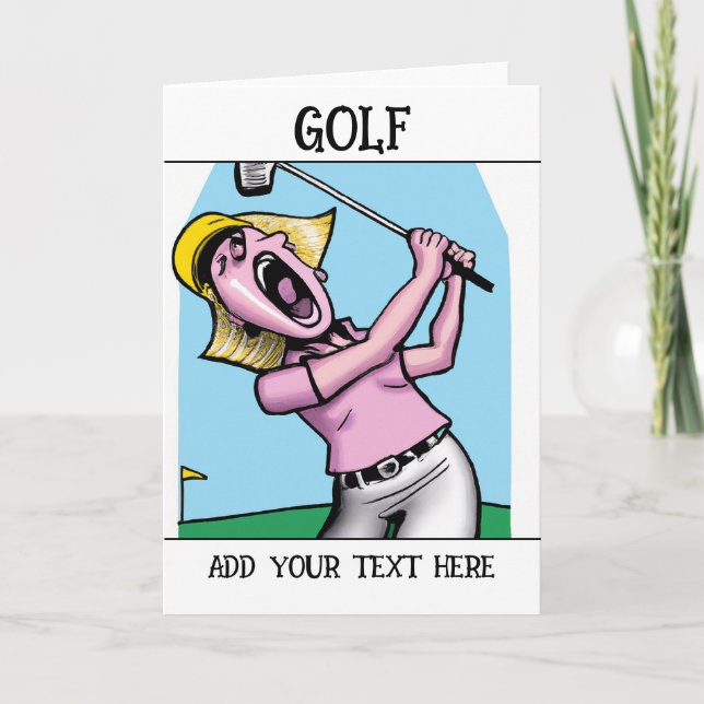 Personalized Golf Greeting Card (Front)