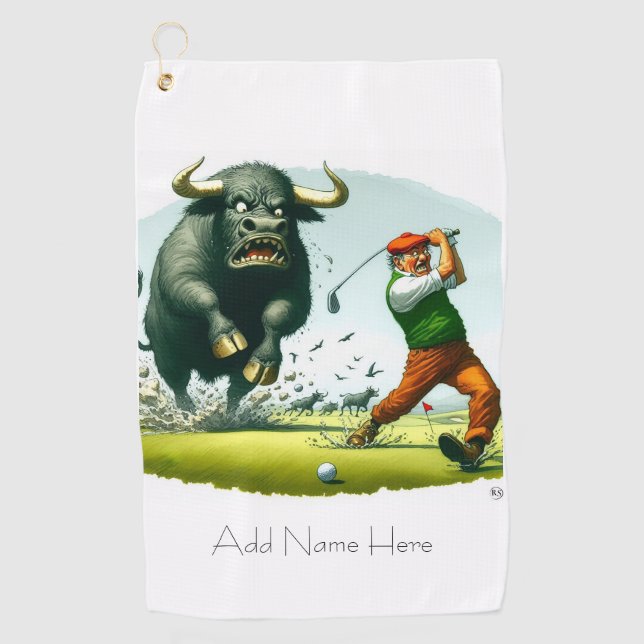 Personalized Golf Hazards Golf Towel (Front)