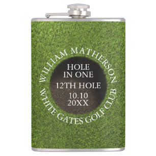 Personalized Golf Hole in One Award Flask