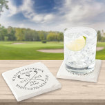 Personalized Golf Hole in One Award Stone Coaster<br><div class="desc">Personalize the name,  location hole number,  and date to create a great golf keepsake to celebrate that fantastic hole in one. Designed by Thisisnotme©</div>