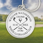 Personalized Golf Hole in One Classic Modern Keychain<br><div class="desc">Personalize the name,  location hole number and date to create a great keepsake to celebrate that fantastic hole in one. Designed by Thisisnotme©</div>