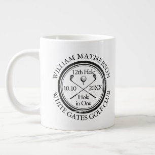 Personalized Golf Hole in One Congratulations Giant Coffee Mug