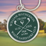 Personalized Golf Hole in One Emerald Green Keychain<br><div class="desc">Personalize the name,  location hole number and date to create a great keepsake to celebrate that fantastic hole in one. Designed by Thisisnotme©</div>