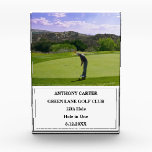Personalized Golf Hole in One Golfer Photo  Acrylic Award<br><div class="desc">Personalized golf hole in one,  photo acrylic award. Perfect for a golfer.</div>