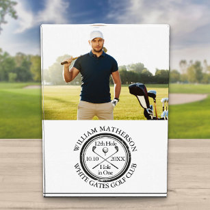 Personalized Golf Hole in One Golfer Photo Acrylic Award