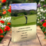 Personalized Golf Hole in One Golfer Photo Gold Acrylic Award<br><div class="desc">Personalized golf hole in one,  gold,  photo acrylic award. Perfect for a golfer.</div>