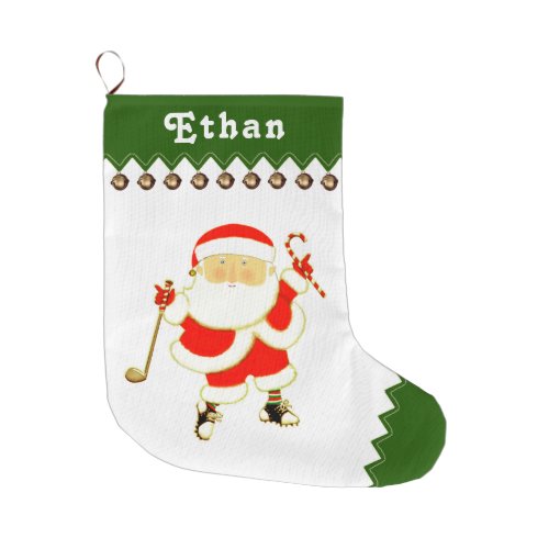 Personalized Golf Holiday Gifts Large Christmas Stocking