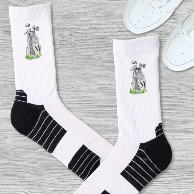 Personalized Golf Initial Monogram Socks (Personalized Golf Initial Monogram Socks)