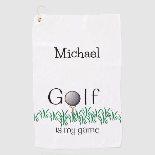 Personalized Golf is my Game Golf Towel
