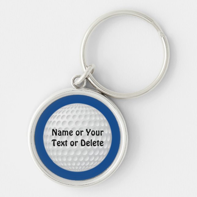 Personalized Golf Keychains, Your Text and Colors Keychain (Front)