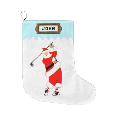 Personalized Golf Large Christmas Stocking