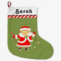 personalized golf large christmas stocking