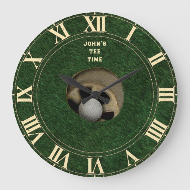 Personalized Golf Large Clock (Front)