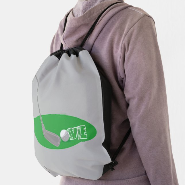 Personalized Golf Love Drawstring Bag,Customizable Bag (Insitu)