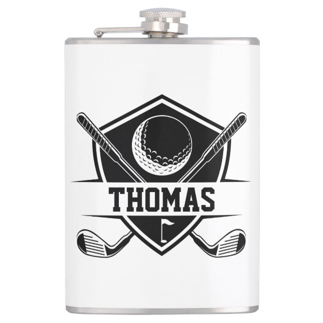 Personalized Golf Lover Flask (Front)