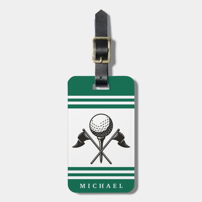 Personalized Golf  Luggage Tag (Front Vertical)