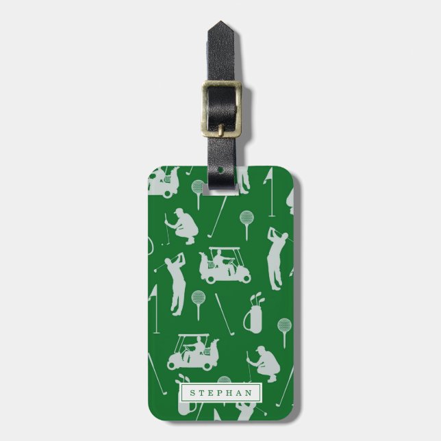 Personalized Golf  Luggage Tag (Front Vertical)