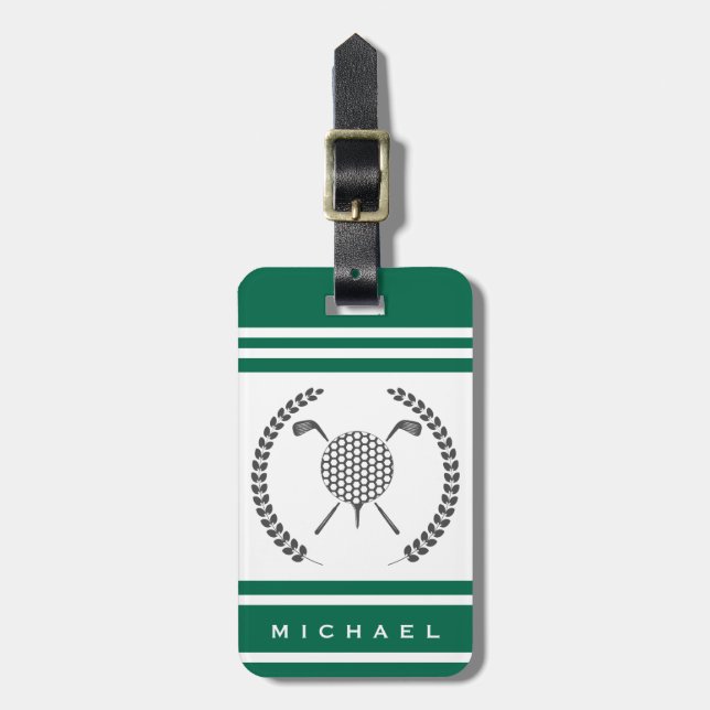 Personalized Golf  Luggage Tag (Front Vertical)