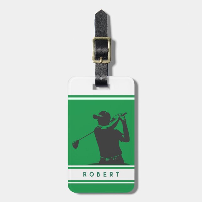 Personalized Golf  Luggage Tag (Front Vertical)
