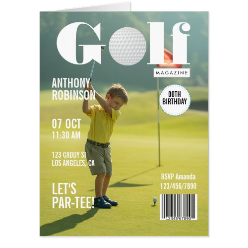 Personalized Golf Magazine Birthday