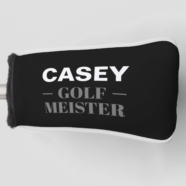 Personalized Golf Meister Funny Head Cover (Front)