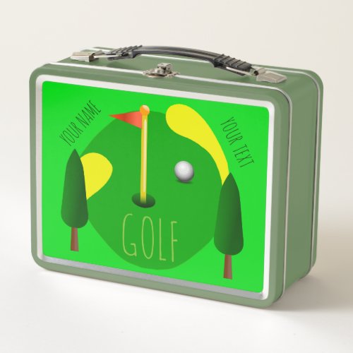 Personalized Golf Metal Lunchbox