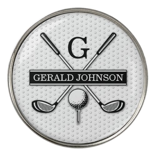 Personalized Golf Monogram Design Golf Ball Marker