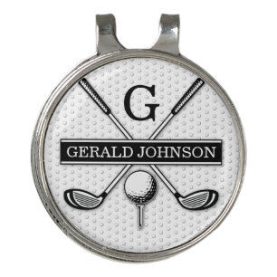 Personalized Golf Monogram Design Golf Hat Clip