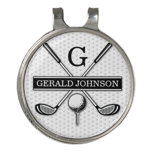 Personalized Golf Monogram Design Golf Hat Clip