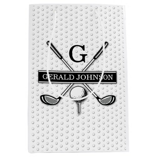 Personalized Golf Monogram Design Medium Gift Bag