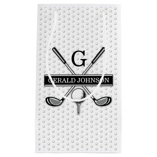 Personalized Golf Monogram Design Small Gift Bag