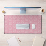 Personalized Golf Monogram Pink Custom Name Desk Mat<br><div class="desc">Elevate your workspace with this stylish personalized pink golf monogram mouse pad desk mat. Featuring a bold customisable orange colour repeating logo design with custom initials and name, it’s the perfect accessory for golfers, golf clubs, or professionals who want to add a personal touch to their office setup. Customize with...</div>