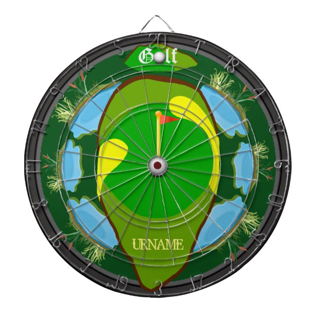 Personalized Golf Multi-Hazard Dartboard (Front)