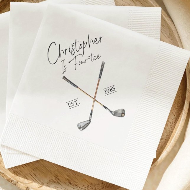 Personalized Golf Napkins Custom Mens birthday gol (Creator Uploaded)