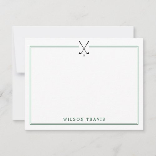 Personalized Golf Note Card