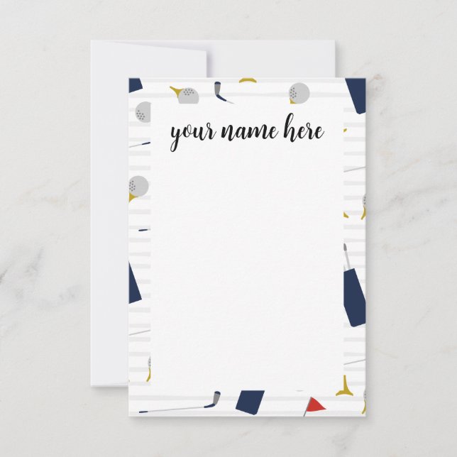 Personalized Golf notecards (Front)