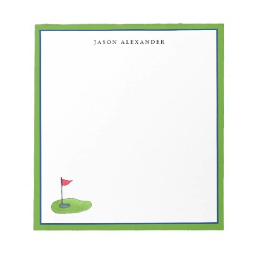 Personalized Golf  Notepad