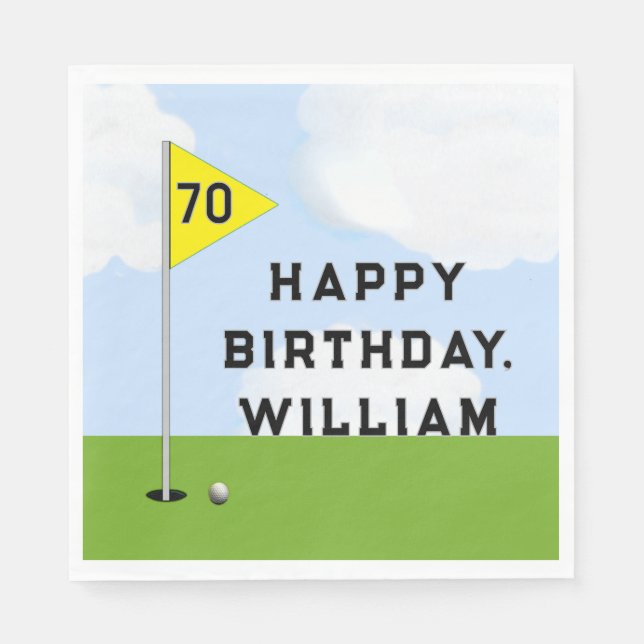 Personalized Golf Party Napkins (Front)