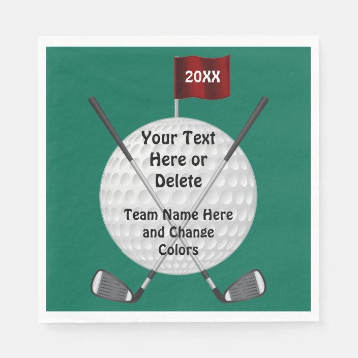 Personalized Golf Party Supplies, Golf Napkins