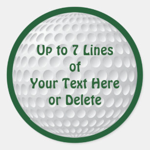 Personalized Golf Party Supplies GOLF STICKERS