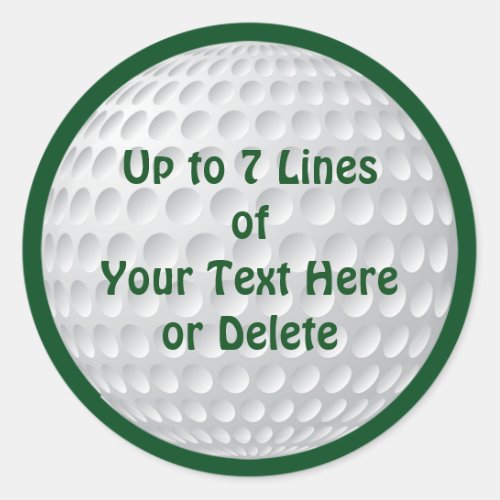 Personalized Golf Party Supplies GOLF STICKERS