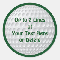 Personalized Golf Party Supplies GOLF STICKERS