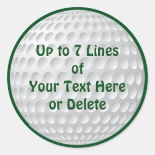 Personalized Golf Party Supplies GOLF STICKERS