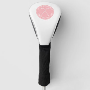 Personalized golf pink head cover