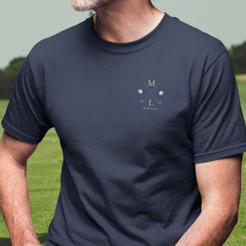 Personalized Golf Player Logo  T-shirt by mixedworld at Zazzle