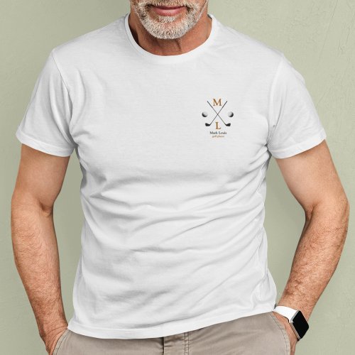 Personalized Golf Player Logo T_Shirt